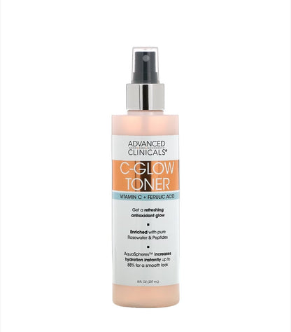 Advanced Clinicals - C-Glow Toner, Vitamin C + Ferulic Acid, 8 fl oz (237 ml)