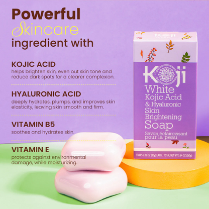 Koji White - Kojic Acid &amp; Hyaluronic Acid Brightening Soap