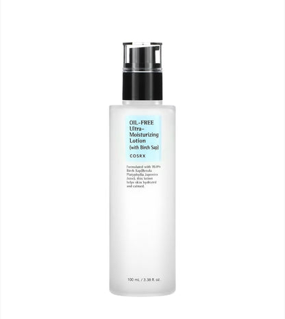 COSRX - Oil-Free Ultra-Moisturizing Lotion with Birch Sap, 3.38 fl oz (100 ml)