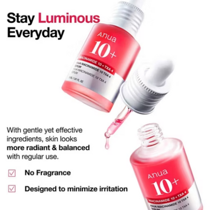 Anua - Niacinamide 10% and TXA 4% Serum  (30ml)