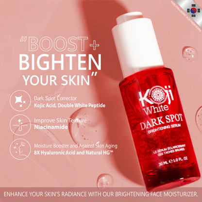 Koji white -  Dark Spot Brightening Serum with X8 Pure Hyaluronic Acid (30ml/1fl oz)
