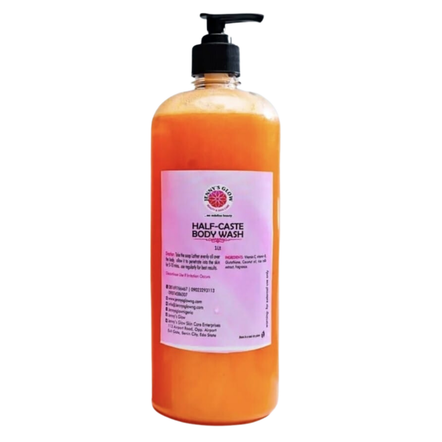 JennysGlow - Half Cast Body Wash (1 Litre)