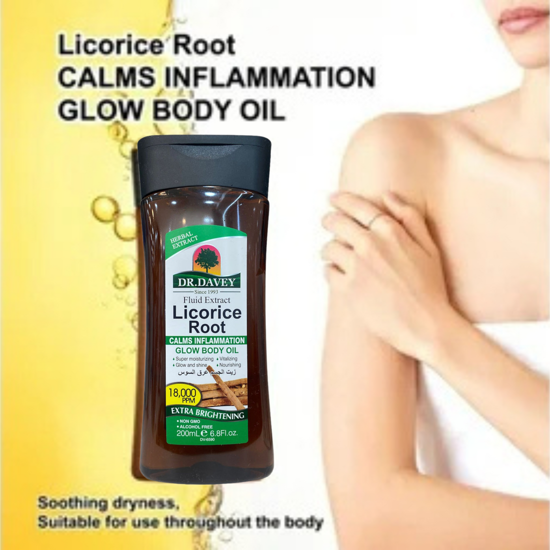 Dr.Davey - Licorice Root Extra Brightening Glow Body oil.