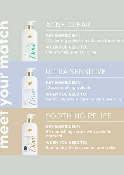 Dove - Acne Salicylic Acid  Serum Body Wash  (18.5 Fl Oz)