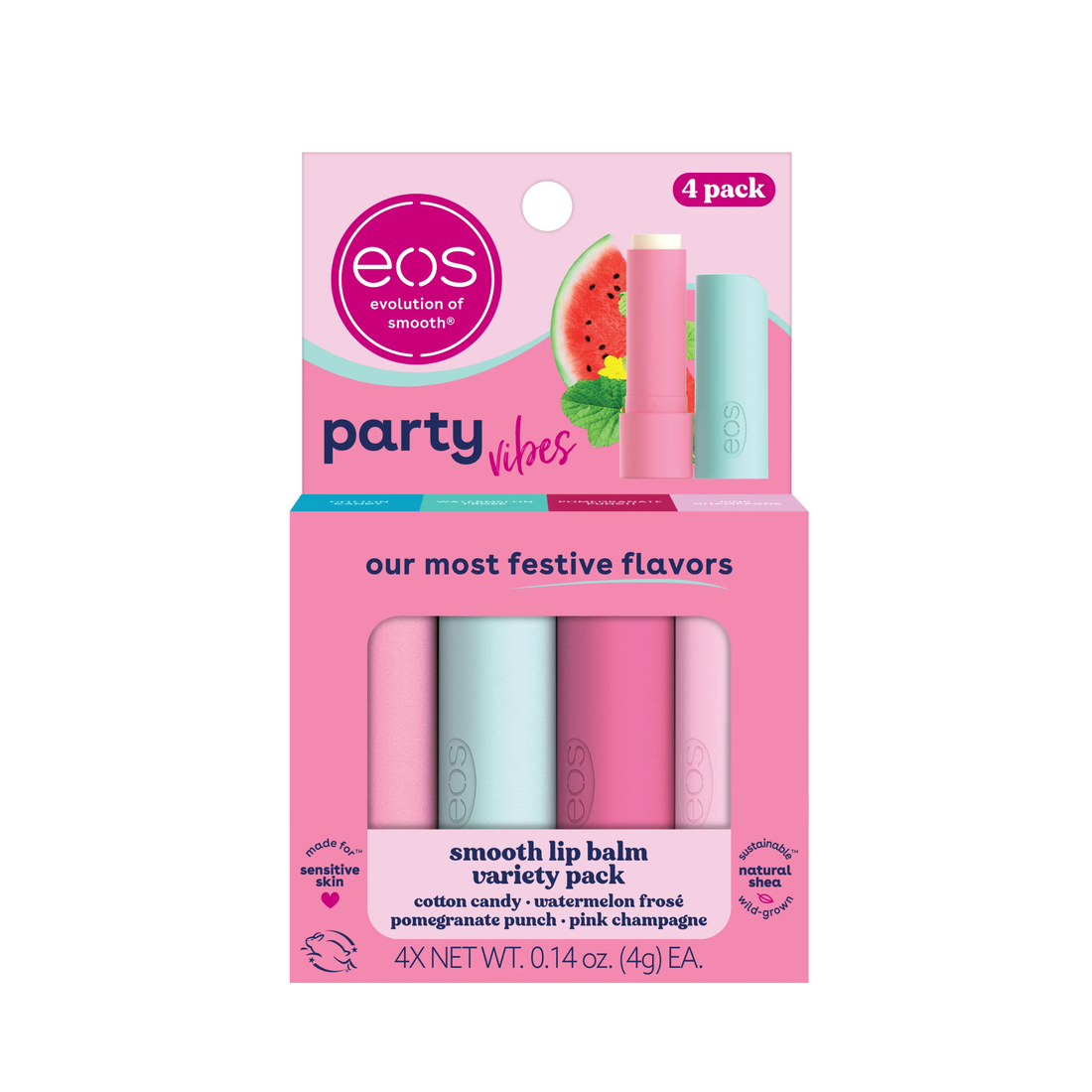 eos Party Vibes Lip Balm (4 packs)
