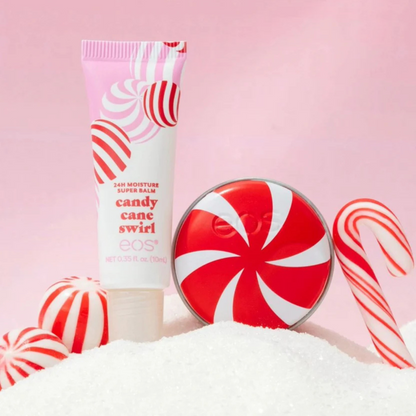 eos - Candy Cane Swirl Lip Balm + Lip Scrub