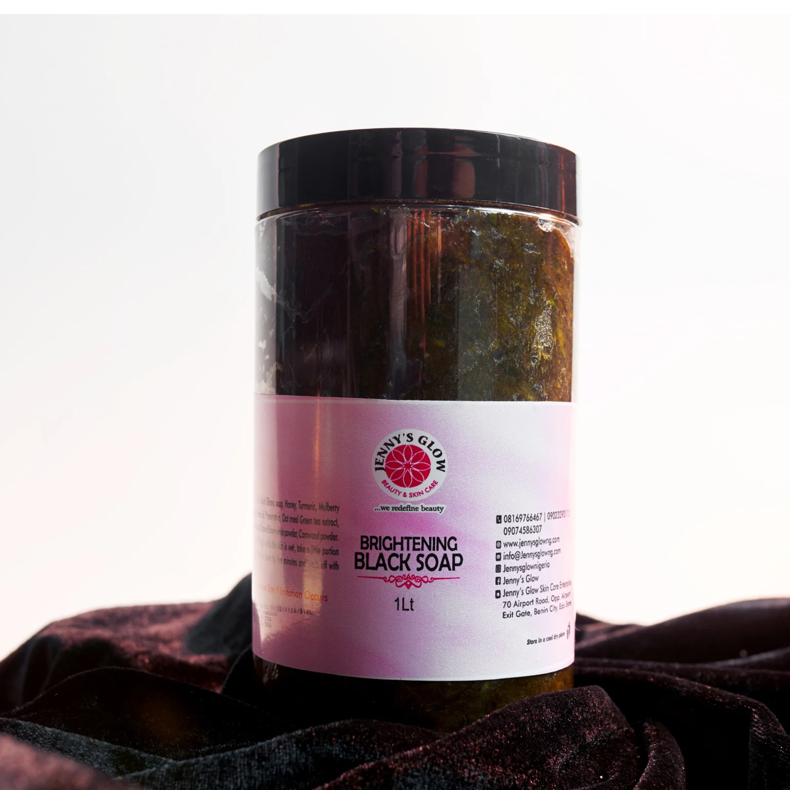 JennysGlow Brightening Black Soap 1Lit