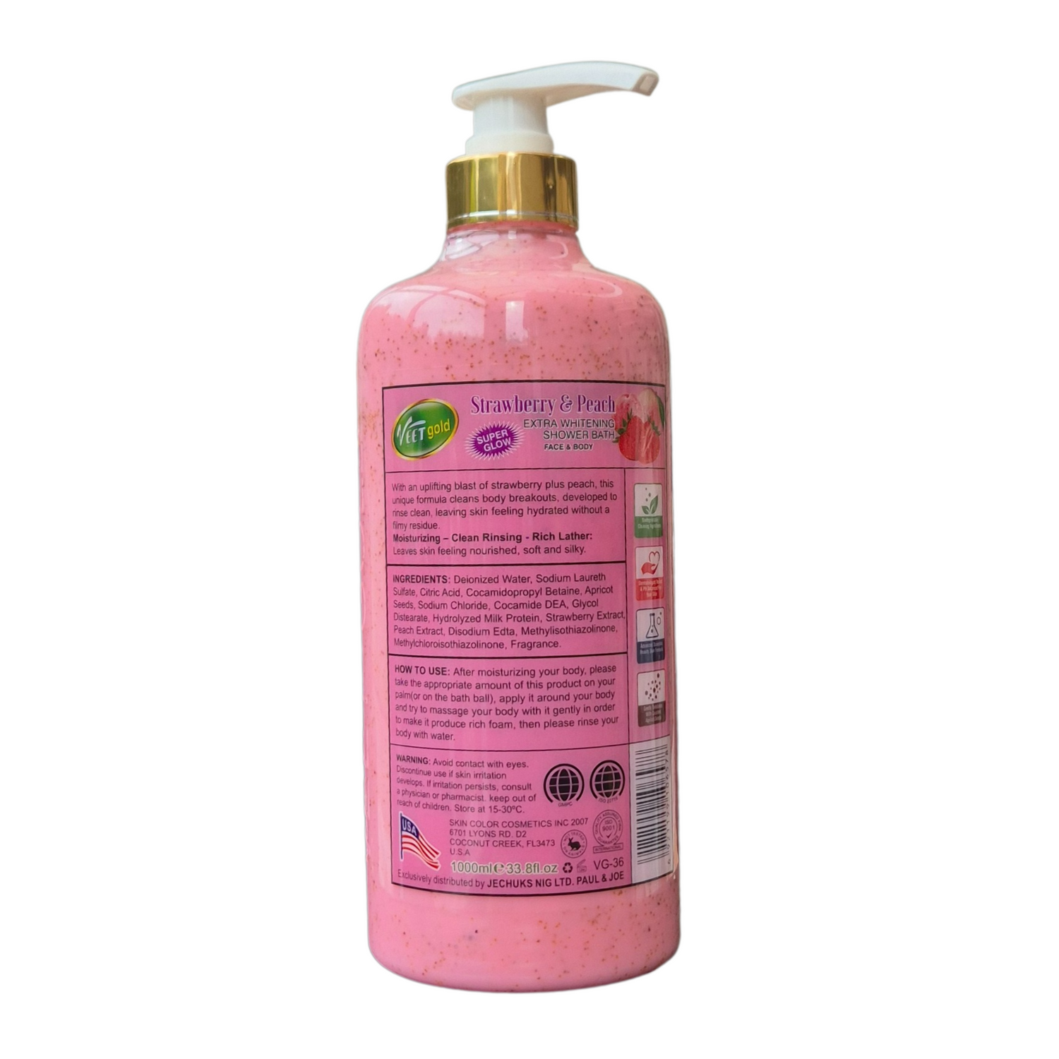 Veetgold - Strawberry &amp; Mango Peach Body Wash (1000ml)