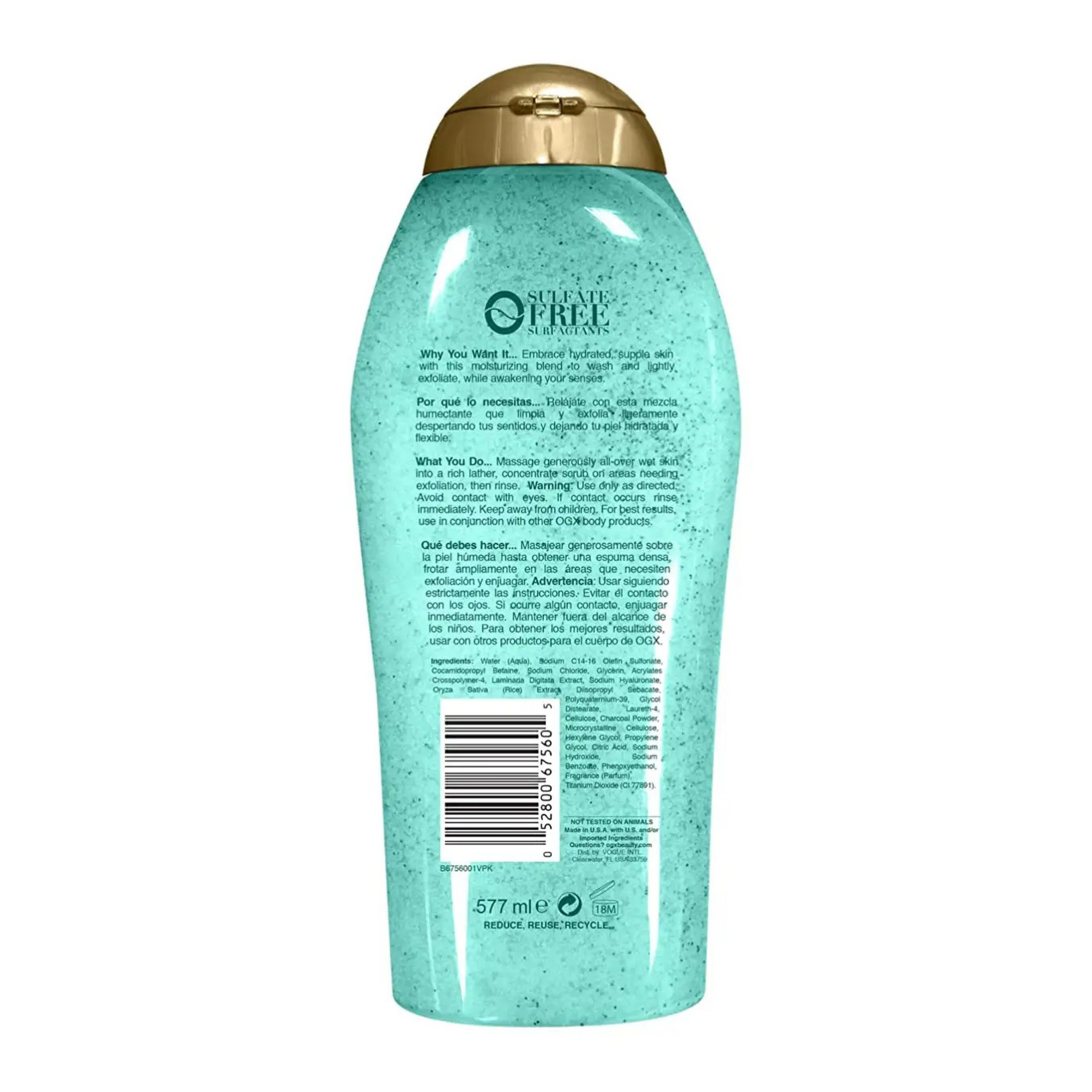 ogx - Sea Kelp &amp; Hyaluronic Acid Body Scrub &amp; Wash