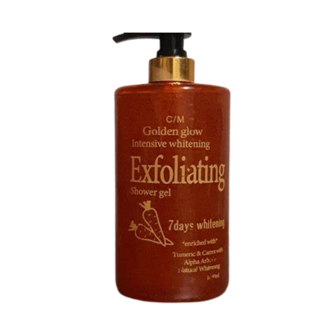 Golden glow - Turmeric &amp; Carrot Whitening Exfoliating Shower Gel (1L)