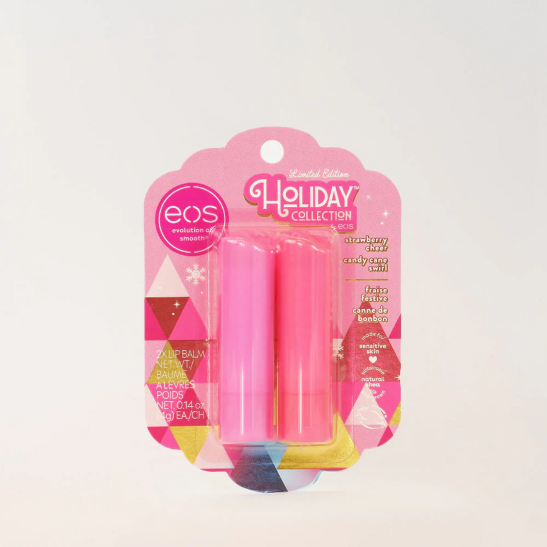 eos - Strawberry Cheer &amp; Candy Cane Lip Balm