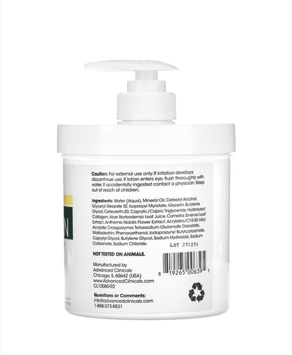 Advanced Clinicals - Collagen, Skin Rescue Lotion, Fragrance Free, 16 oz (454 g)