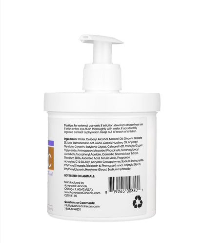 Advanced Clinicals - Vitamin C, Advanced Brightening Cream, 1 lb (16 oz)