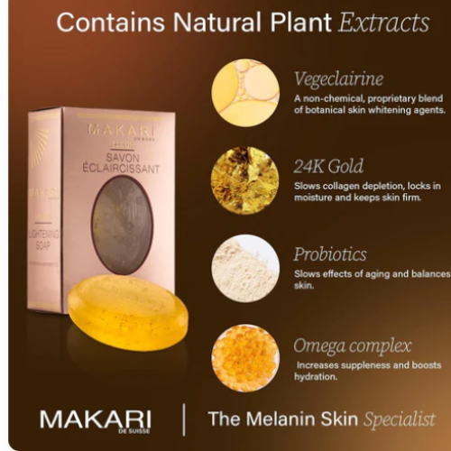 Makari - 24k Brightening Savon Eclaircissante Bar Soap (150g)