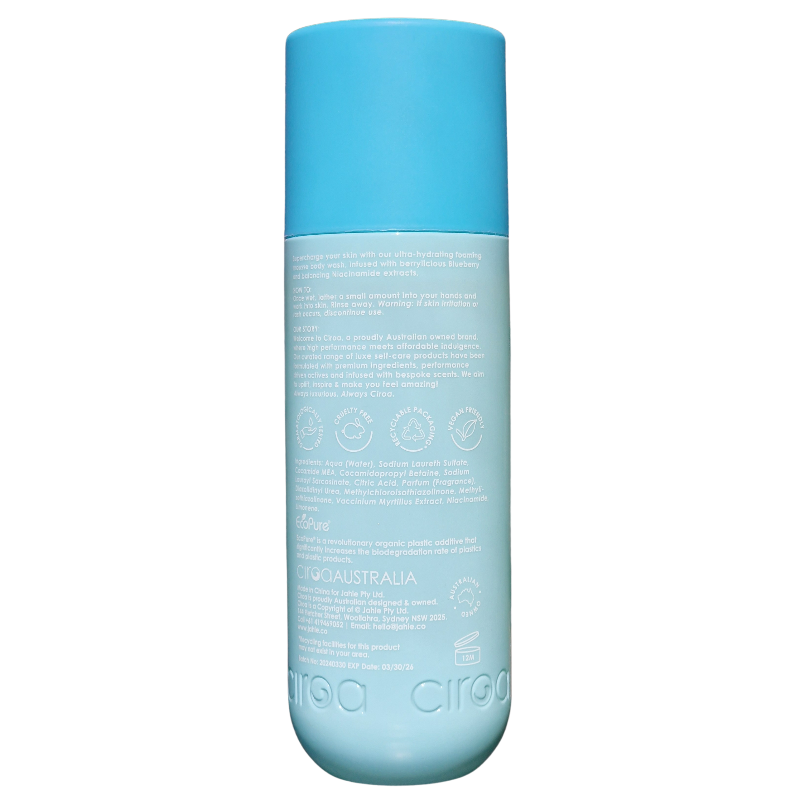 Ciroa - Blueberry &amp; Niacinamide Foaming Body Wash (700ml/ 23.7 fl oz)