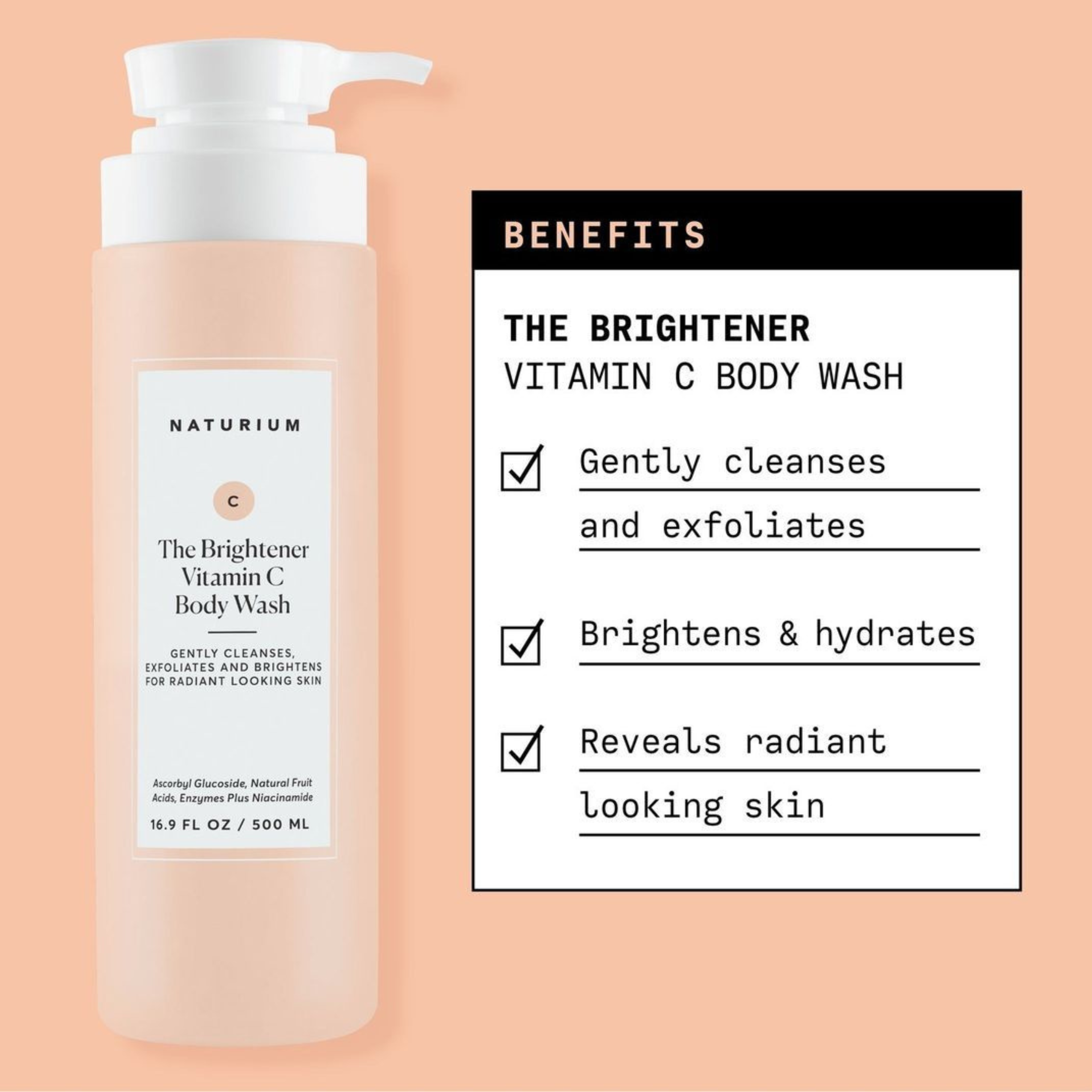 Naturium - The Brightener Vitamin C Body Wash (500ml/ 16.9 fl. oz)