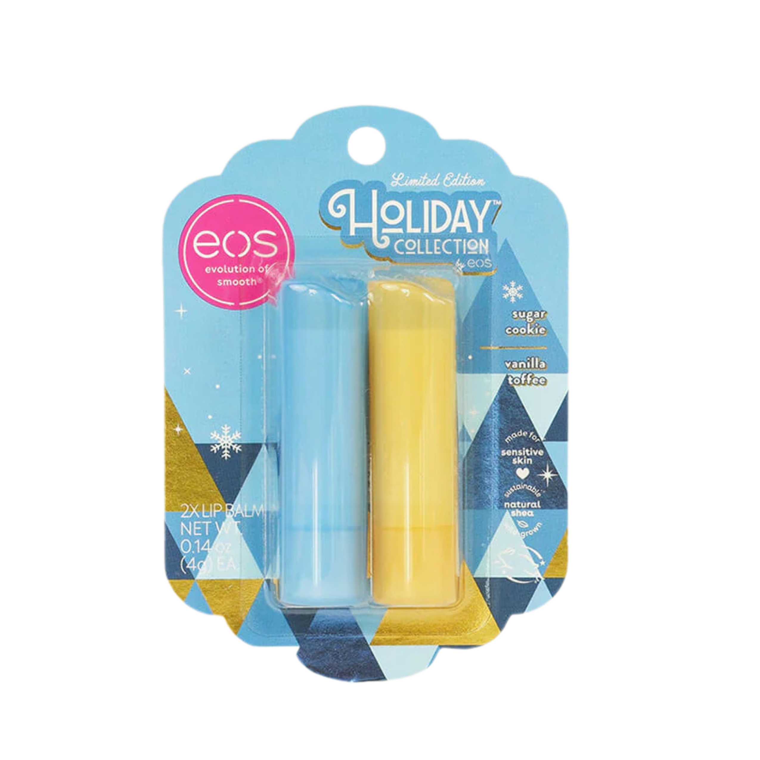 Eos - Duo Holiday sugar cookie &amp; Vanilla Toffee Duo Lip Balm (4g)