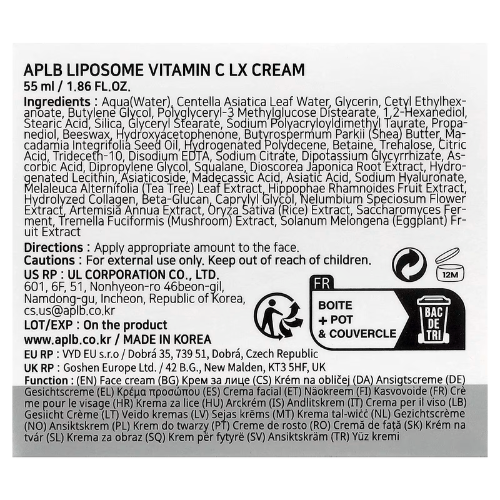 APLB - Liposome Vitamin C LX Cream (1.86 fl oz 55 ml)