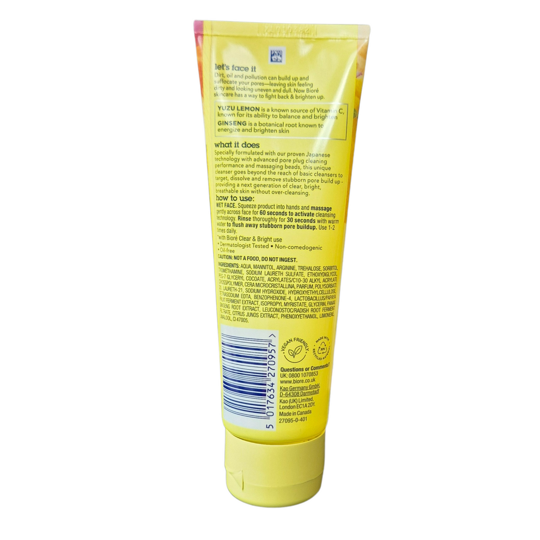 Bioré - Yuzu Lemon + Ginseng (110ml)