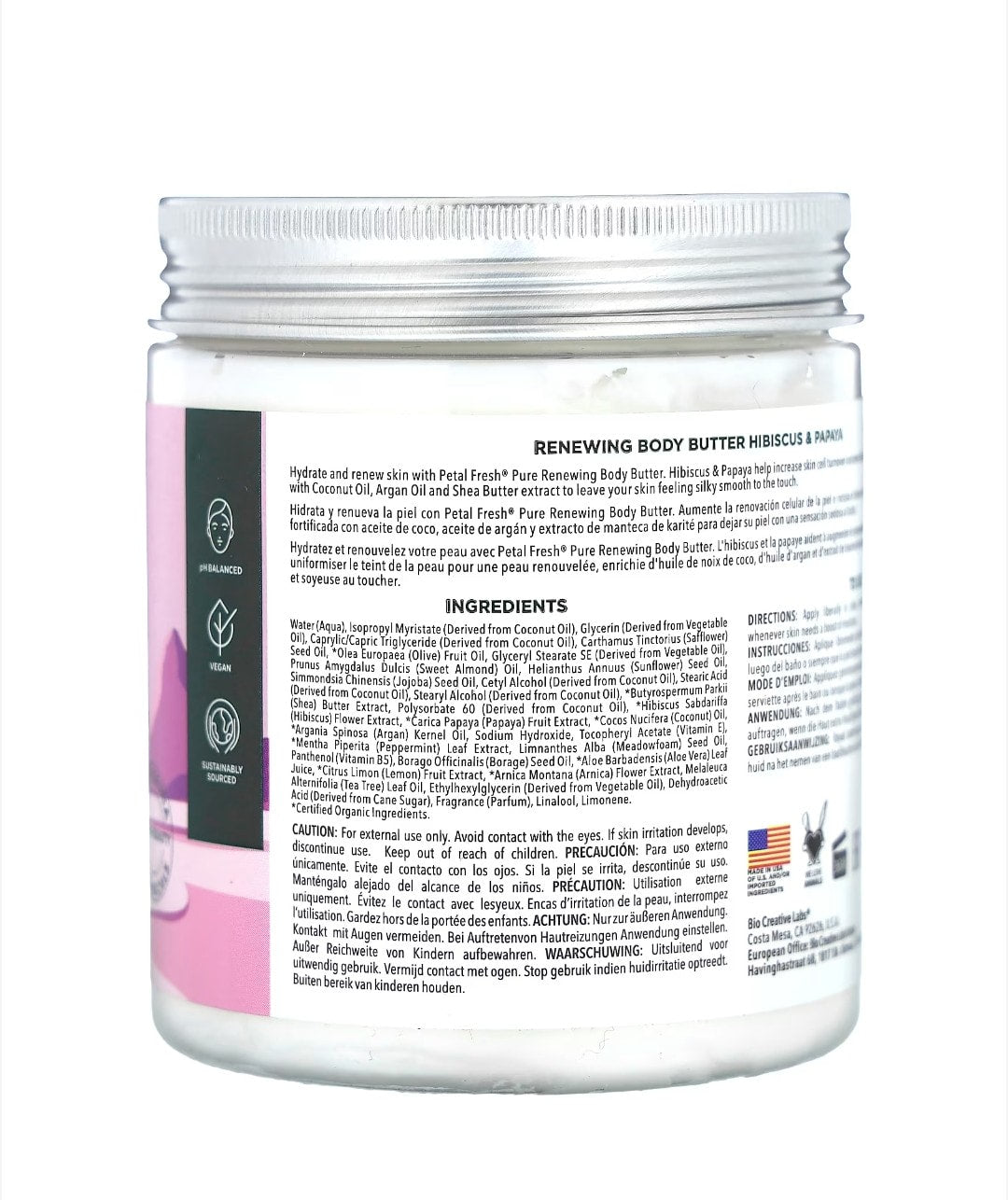 Petal Fresh Pure - Renewing Body Butter, Hibiscus &amp; Papaya, 8 oz (237 ml)