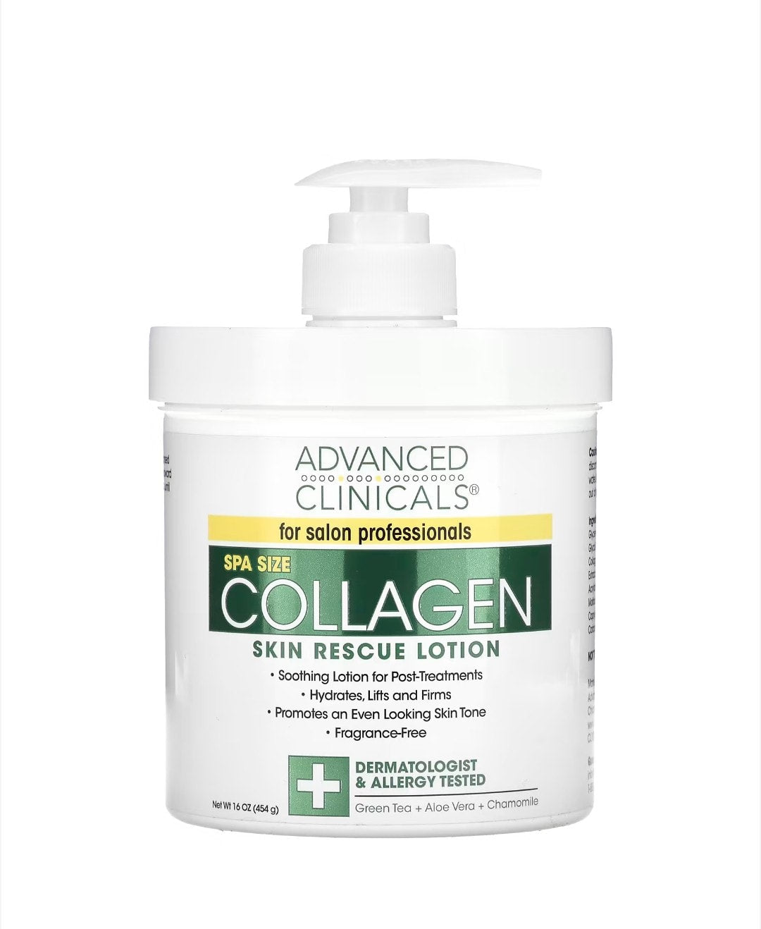 Advanced Clinicals - Collagen, Skin Rescue Lotion, Fragrance Free, 16 oz (454 g)