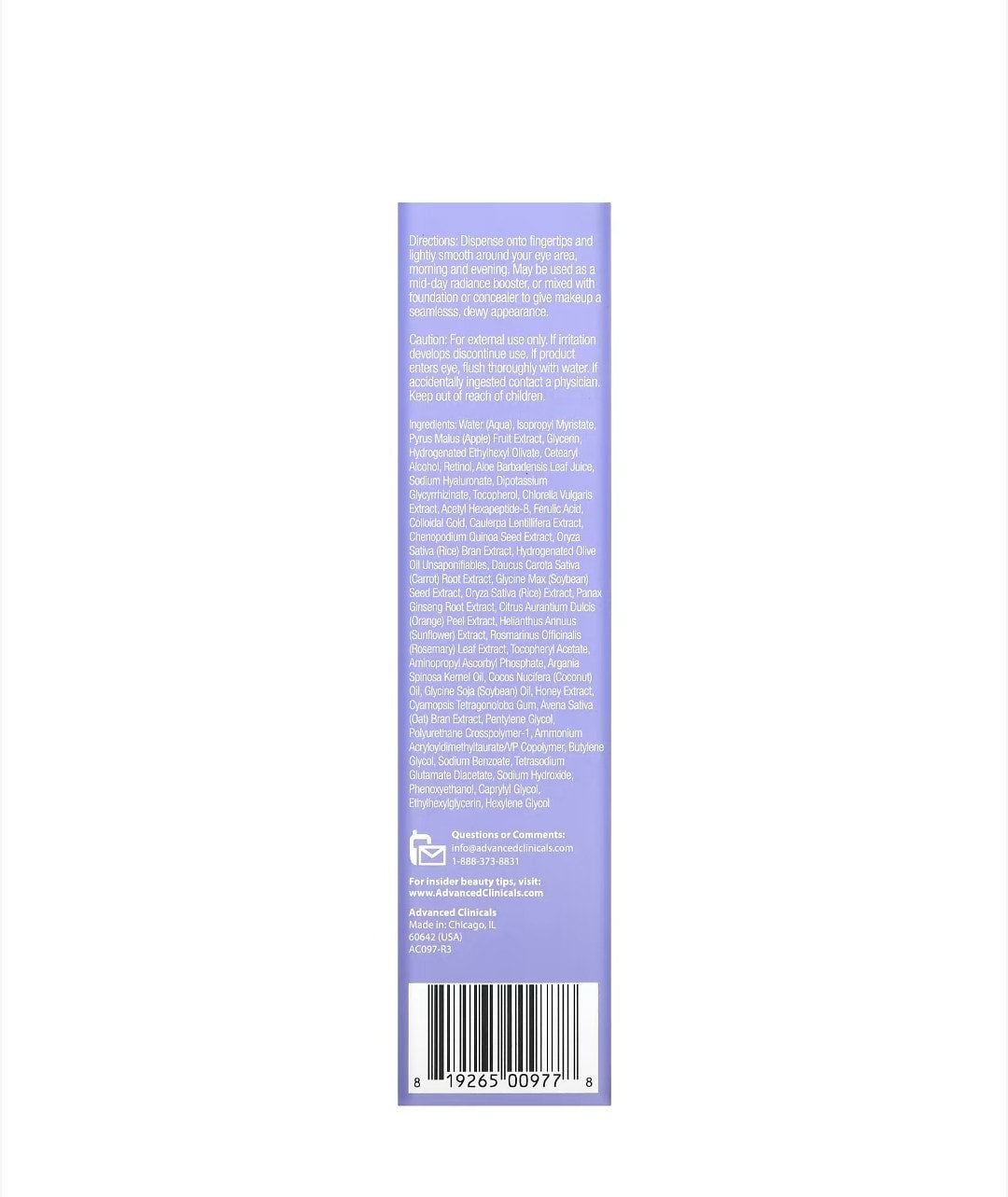 Advanced Clinicals - Complete 5-in-1 Eye Serum, Multi-Correction, 2 fl oz (59 ml)