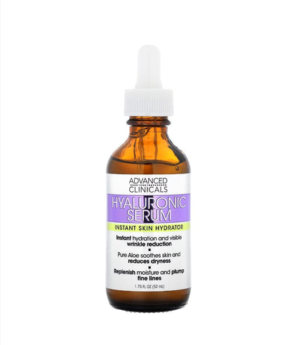 Advanced Clinicals - Hyaluronic Serum, Instant Skin Hydrator, 1.75 fl oz (52 ml)