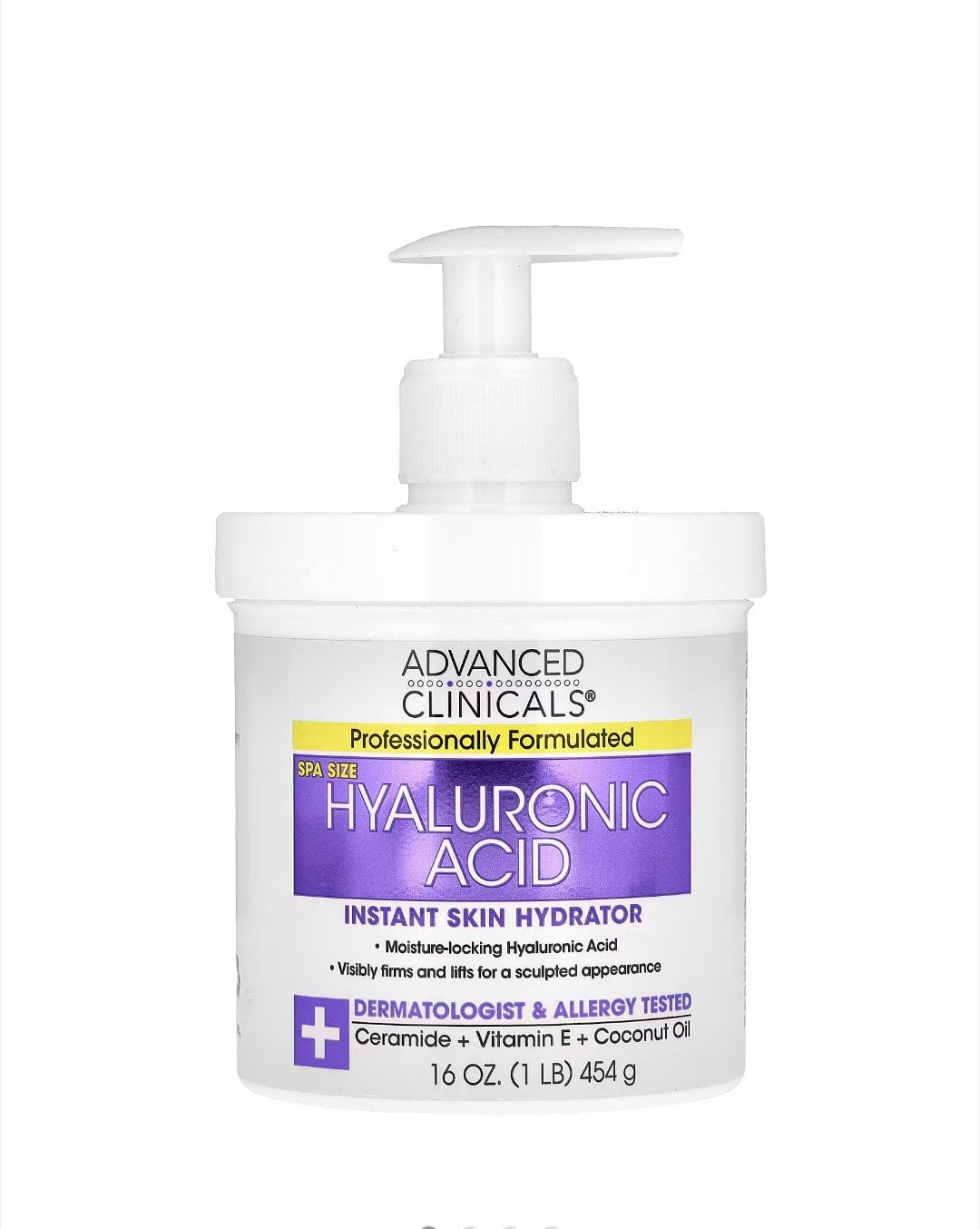 Advanced Clinicals - Hyaluronic Acid, Instant Skin Hydrator, 1 lb (16 oz