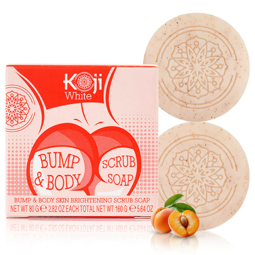 Koji White Kojic Acid Bump Eraser Body Scrub Soap 2 Bars (160g)