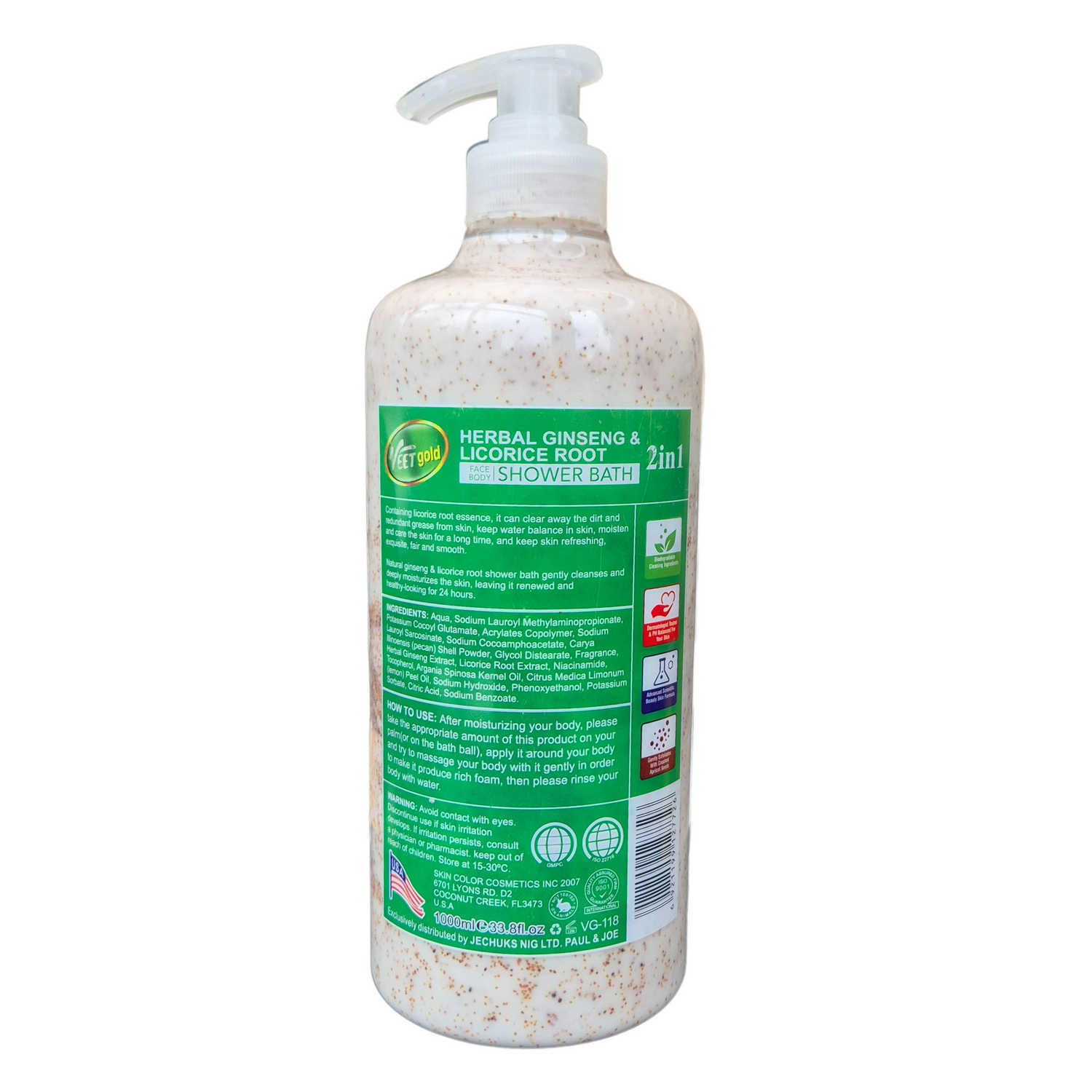 Veetgold - Herbal Ginseng &amp; Licorice Root Shower bath ( 1000ml)